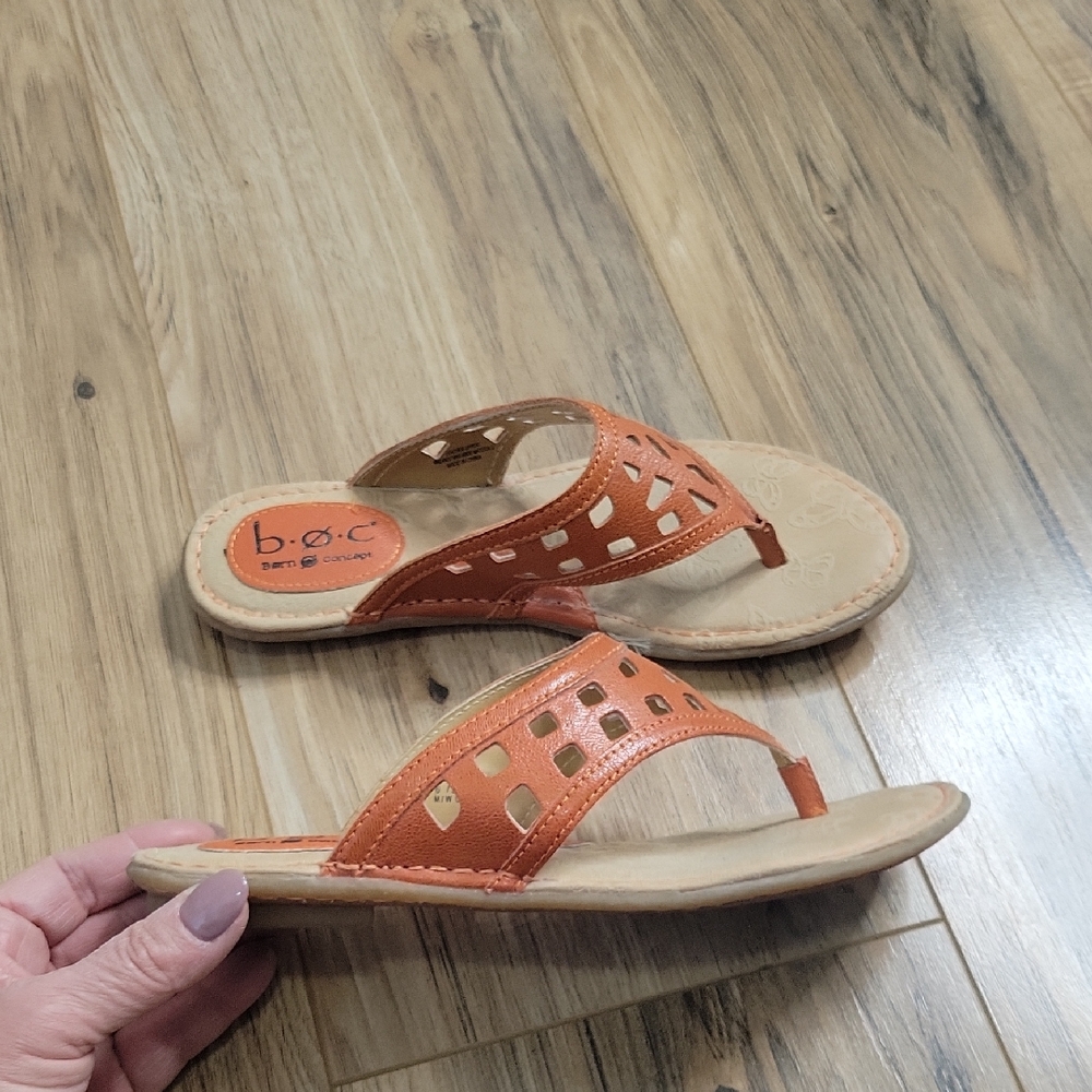 b.o.c. Women's Orange Leather Sandals